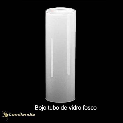 Cúpula de Vidro para Luminária Tubo Bojo Fosca