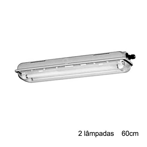 Luminária Hermética 2-TuboLED 2x9W