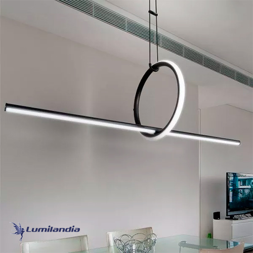 Pendente Moderno Argola Fino com LED Integrado