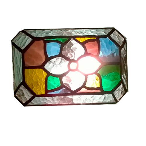 Plafon Vitral Estilo Tiffany Vintage Retangular