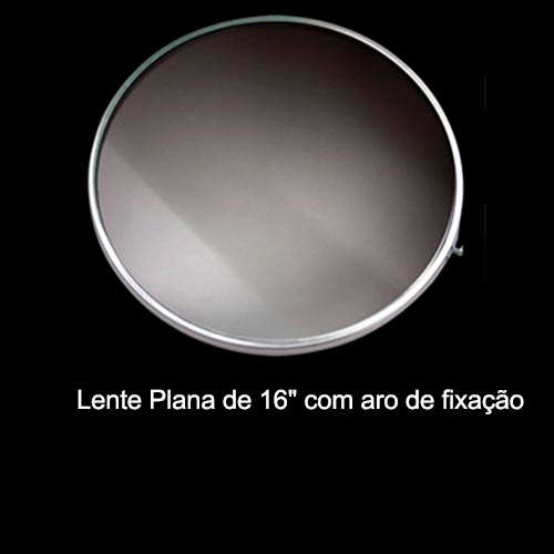 Lente Circular Plana 16″ com Moldura