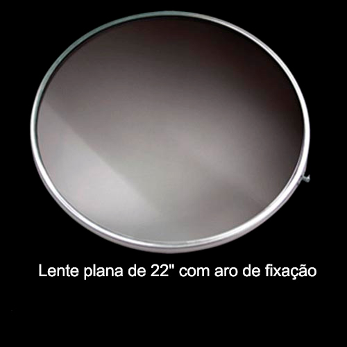 Lente Circular Plana 22″ com Moldura