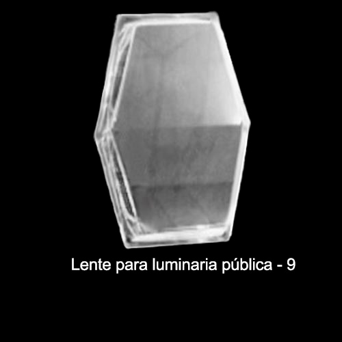 Lente Luminária Pública Hexagonal de Policarbonato