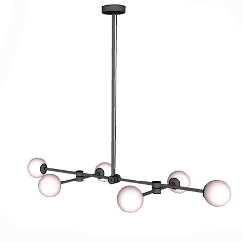 Lustre Pendente Linear 6 Globos