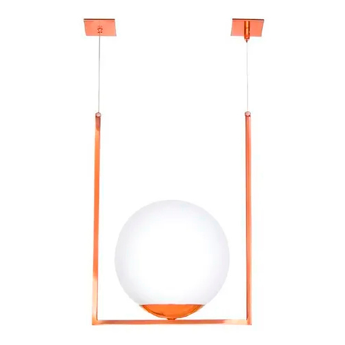 Lustre Pendente Moderno Quadrado com Globos 25cm