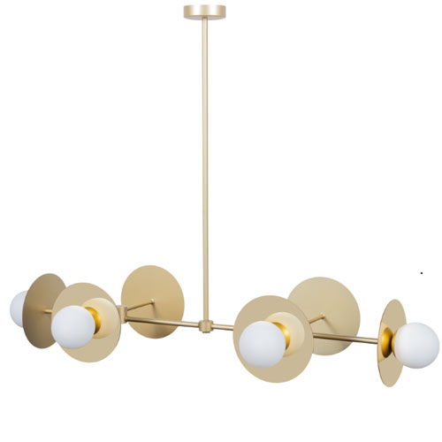 Lustre Pendente 6 Globos com Rebatedor