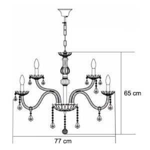 Luminária de Teto Lustre Maria Thereza 12 Lâmpadas