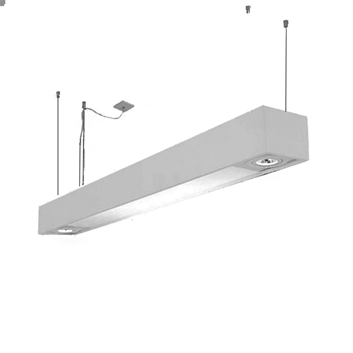 Luminária de Teto Pendente Retangular 4 + 2 lâmpadas