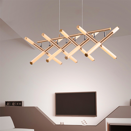 Luminária de Teto Lustre Pendente em X