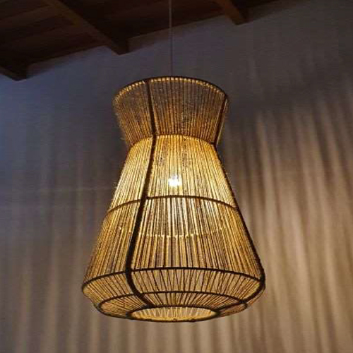 Luminária de Teto Pendente em Fibra Natural Sisal