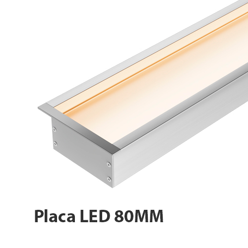 Perfil Embutido Recuado 80mm