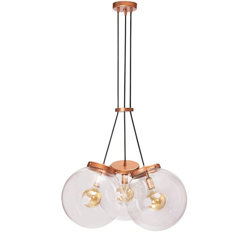 Lustre Pendente Vintage globos 3 globos