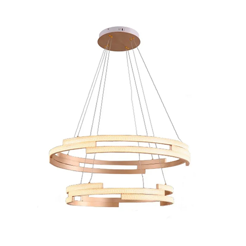 Lustre Pendente LED integrado  HOOP  duplo