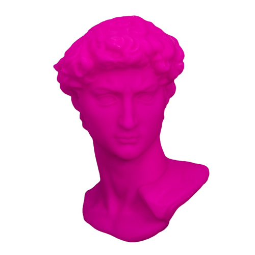 ABAJUR LUMINÁRIA BUSTO DAVI PINK