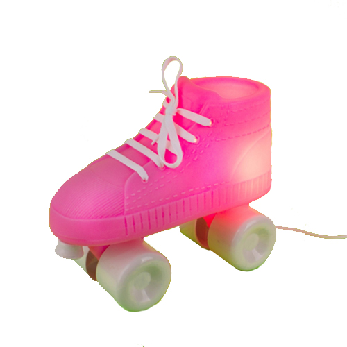 ABAJUR  LUMINÁRIA PATINS ROSA