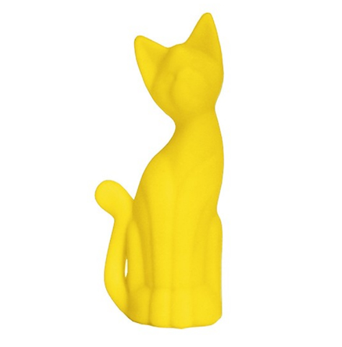 ABAJUR GATO MAGRELO AMARELO