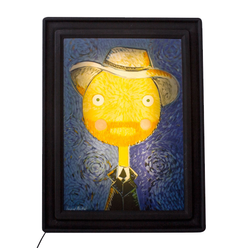 QUADRO ILUMINADO VAN GOGH LUCIANO MARTINS