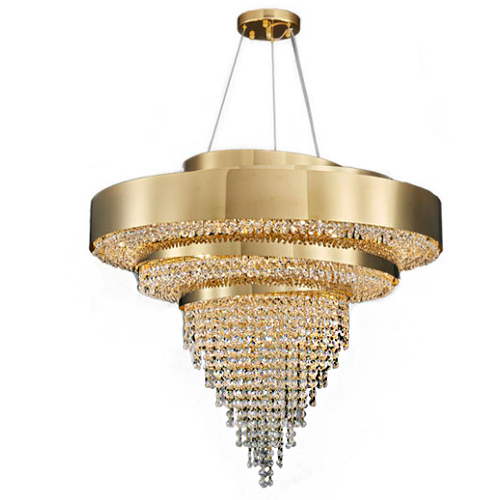 Lustre Pendente Aro com cristais