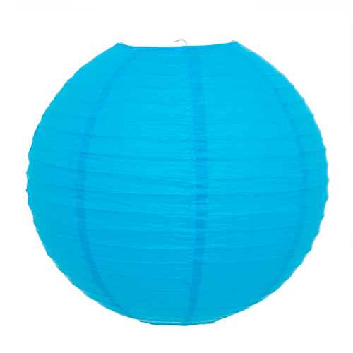 Pendente lanterna Japonesa 40 cm Azul Turquesa