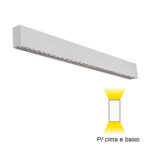 Pendente Continuo faixo duplo tuboLED 2x36W