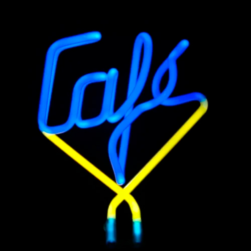 Abajur de Neon letras cafe