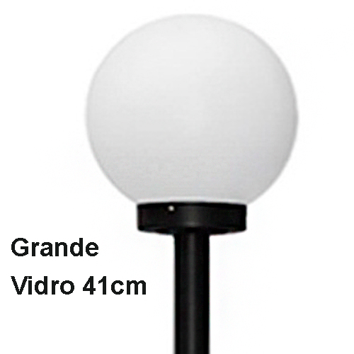 Poste com Globo Vidro 41cm