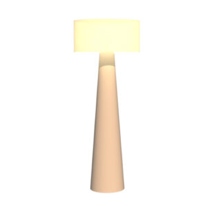luminaria_de_piso_conico_cinza