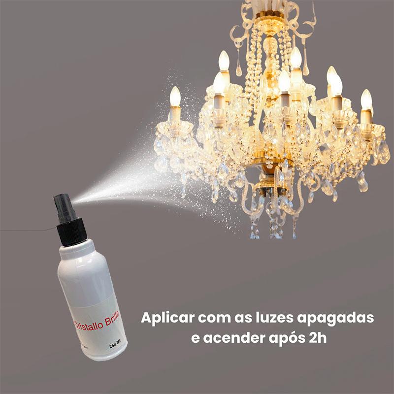 Como limpar Lustres de Cristal espirando cristalo no lustre de cristal