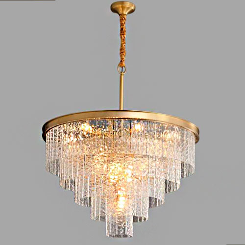 Lustre Redondo Plaquinhas Cristal