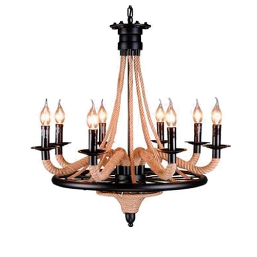 Lustre corda 8 velas
